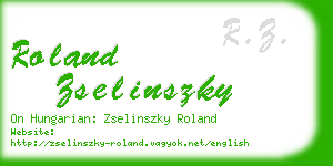 roland zselinszky business card